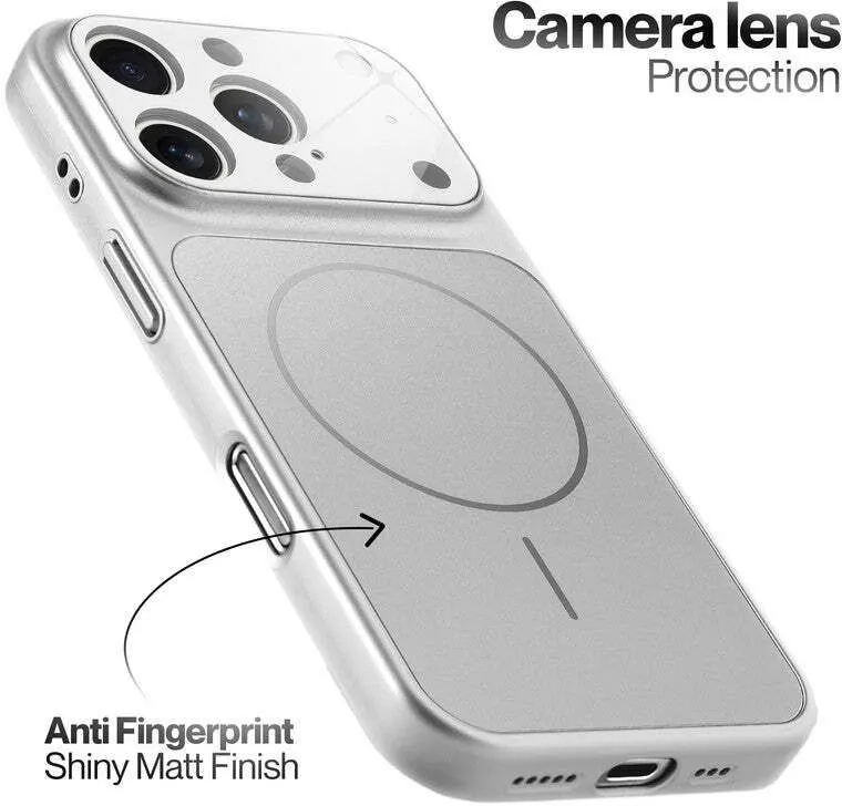 Xolia Back Cover for Apple iPhone 16 Pro Max (Silver, Shock Proof, Pack of: 1) — image 4 of 5