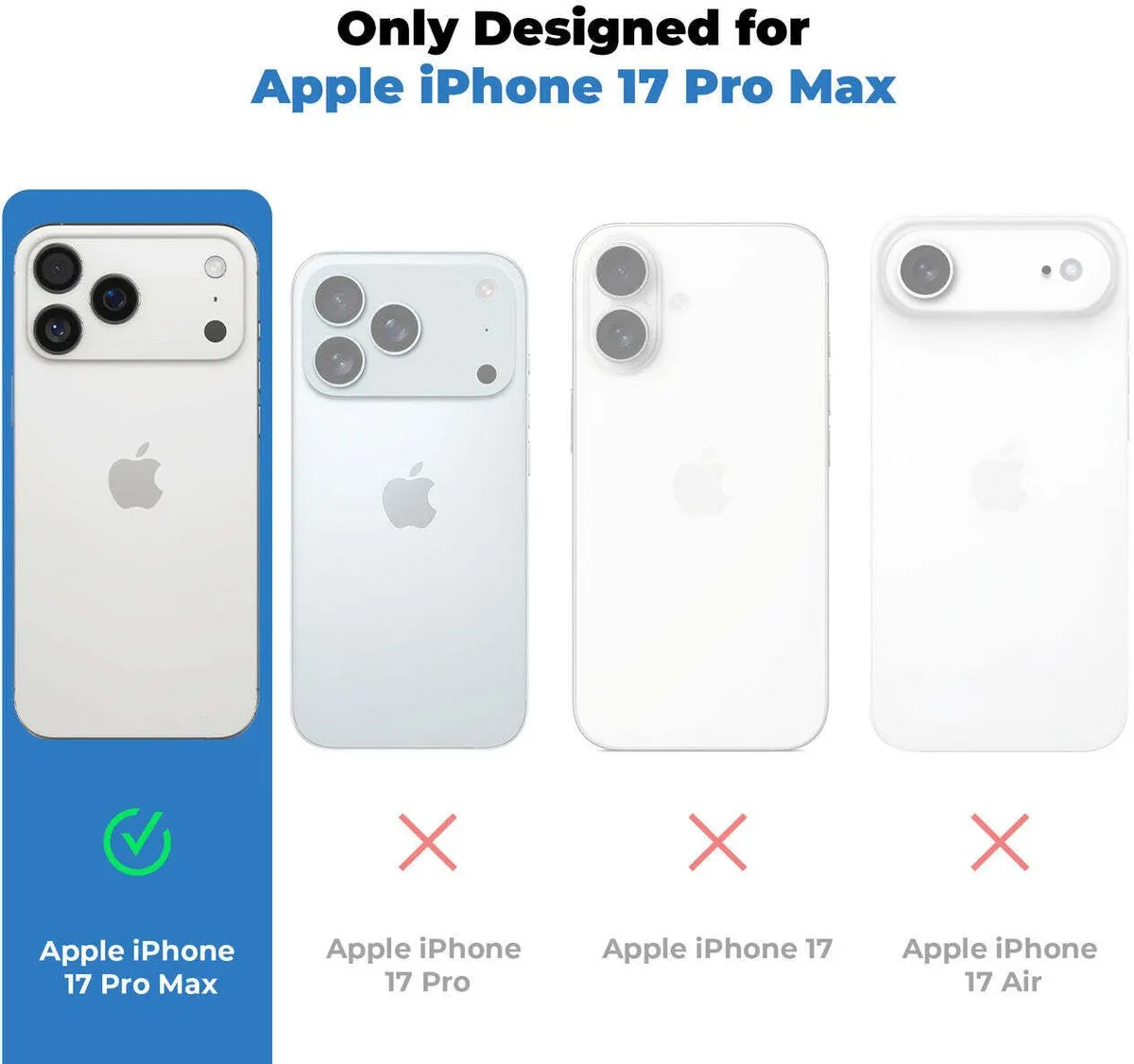 Xolia Back Cover for Apple iPhone 17 Pro Max (Silver, Shock Proof, Pack of: 1) — image 2 of 5