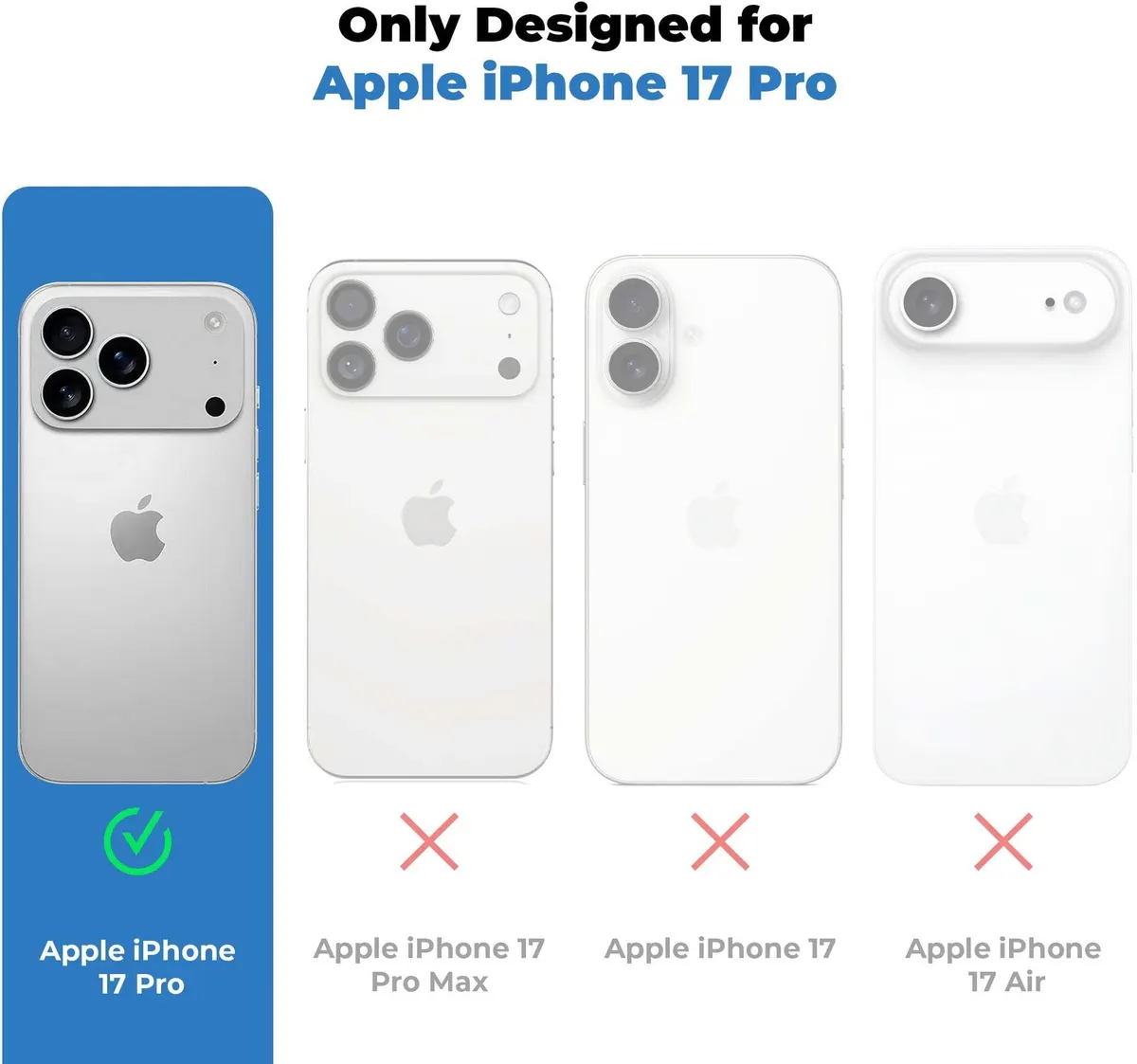 Xolia Back Cover for Apple iPhone 17 Pro (Blue, Shock Proof, Pack of: 1) — image 2 of 5