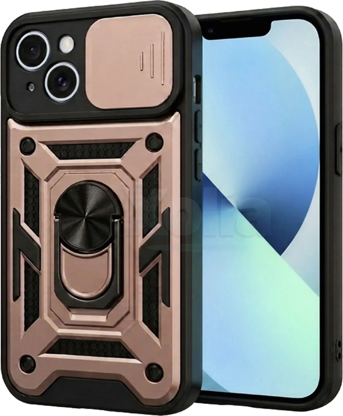 Xolia Back Cover for Apple iPhone 13 (Pink, Shock Proof, Polycarbonate, Silicon, Pack of: 1)