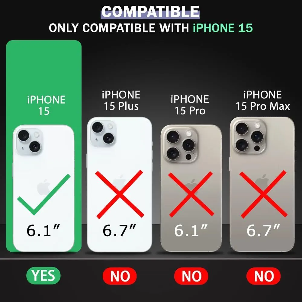 Xolia Back Cover for Apple iPhone 15 (Black, Shock Proof, Polycarbonate, Silicon, Pack of: 1) — image 2 of 5