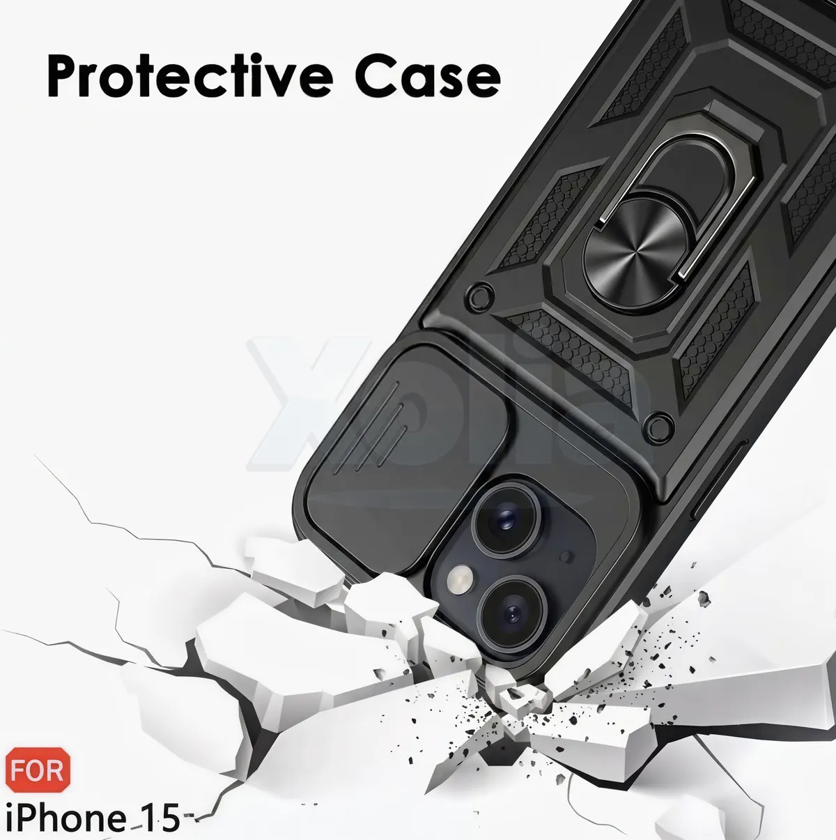 Xolia Back Cover for Apple iPhone 15 (Black, Shock Proof, Polycarbonate, Silicon, Pack of: 1) — image 4 of 5