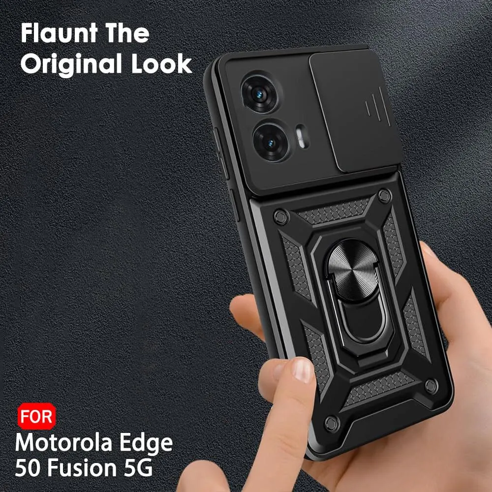 Micvir Back Cover for MOTOROLA Edge 50 Fusion (Black, Shock Proof, Polycarbonate, Silicon, Pack of: 1) — image 4 of 5