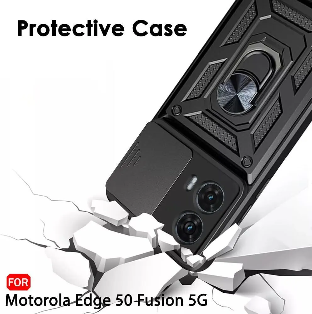 Micvir Back Cover for MOTOROLA Edge 50 Fusion (Black, Shock Proof, Polycarbonate, Silicon, Pack of: 1) — image 5 of 5