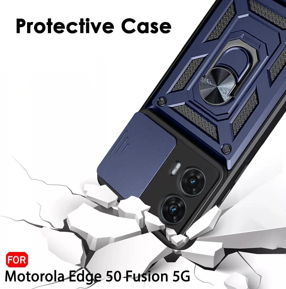Micvir Back Cover for MOTOROLA Edge 50 Fusion (Blue, Shock Proof, Polycarbonate, Silicon, Pack of: 1) — image 5 of 5