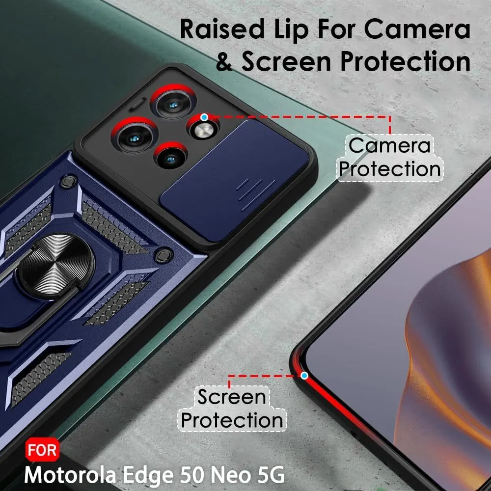 Micvir Back Cover for Motorola Edge 50 Neo 5G (Blue, Shock Proof, Polycarbonate, Silicon, Pack of: 1) — image 2 of 5