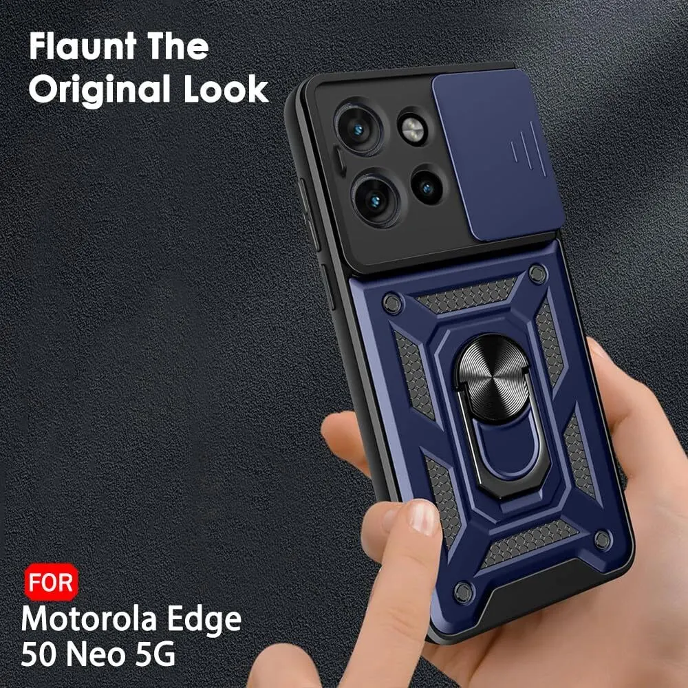 Micvir Back Cover for Motorola Edge 50 Neo 5G (Blue, Shock Proof, Polycarbonate, Silicon, Pack of: 1) — image 3 of 5