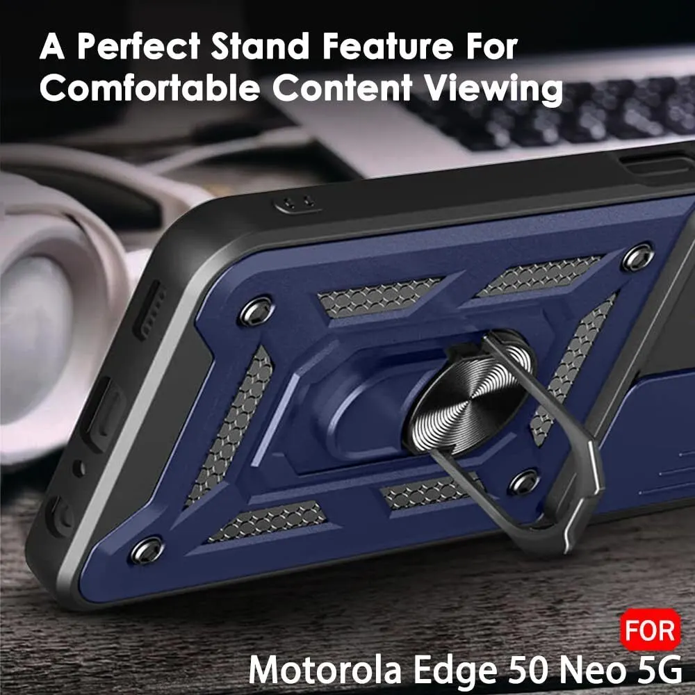 Micvir Back Cover for Motorola Edge 50 Neo 5G (Blue, Shock Proof, Polycarbonate, Silicon, Pack of: 1) — image 5 of 5