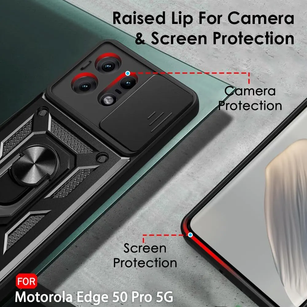 Micvir Back Cover for Motorola Edge 50 Pro 5G (Black, Shock Proof, Polycarbonate, Silicon, Pack of: 1) — image 2 of 5