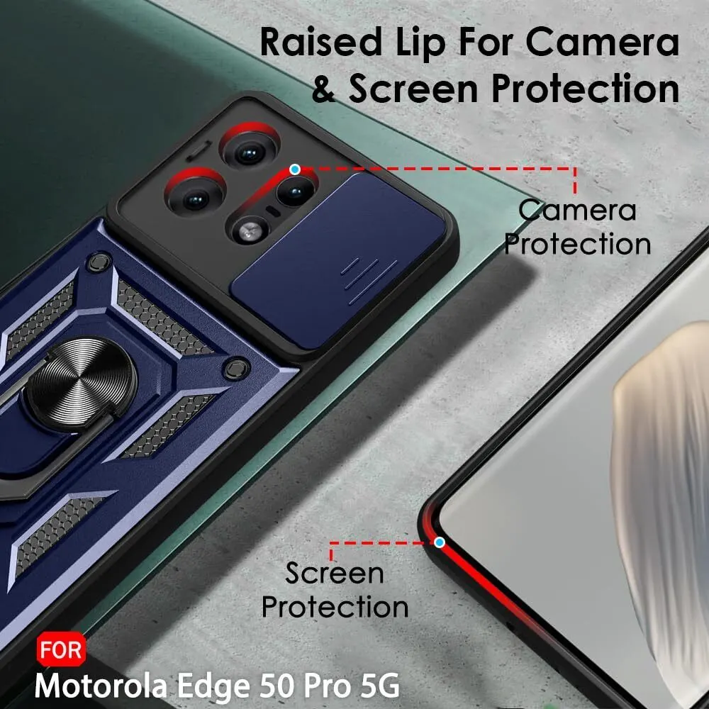 Micvir Back Cover for Motorola Edge 50 Pro 5G (Blue, Shock Proof, Polycarbonate, Silicon, Pack of: 1) — image 2 of 5