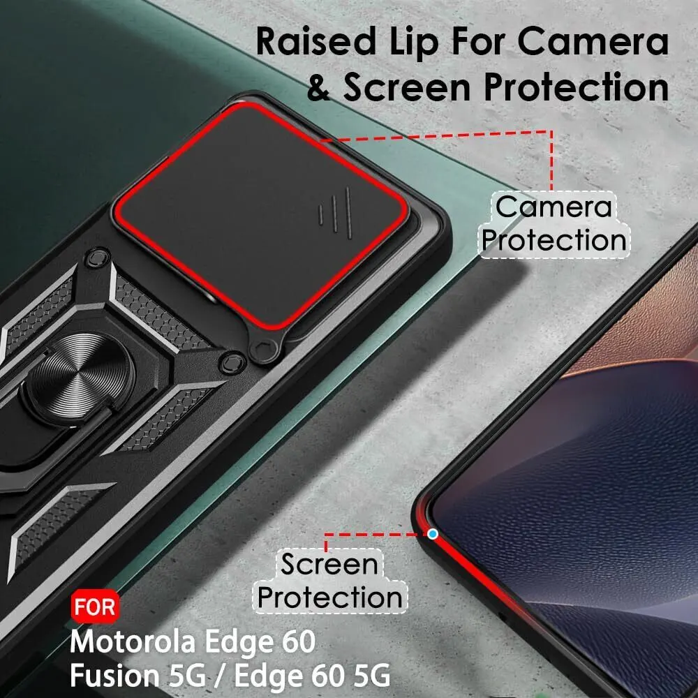 Micvir Back Cover for Motorola Edge 60 5G (Black, Shock Proof, Polycarbonate, Silicon, Pack of: 1) — image 2 of 5