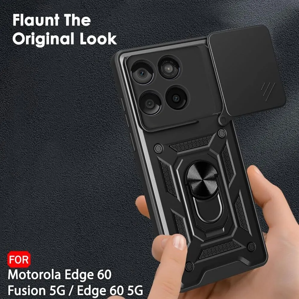 Micvir Back Cover for Motorola Edge 60 5G (Black, Shock Proof, Polycarbonate, Silicon, Pack of: 1) — image 3 of 5