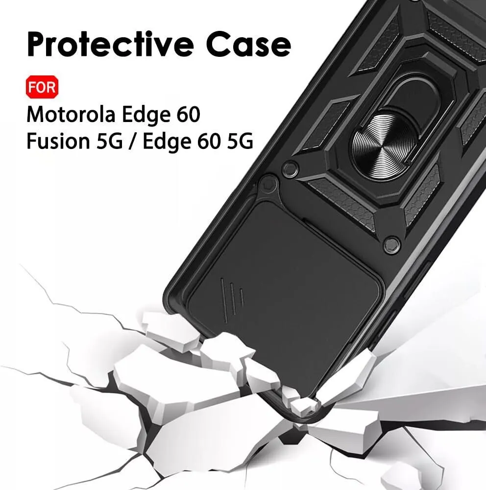 Micvir Back Cover for Motorola Edge 60 5G (Black, Shock Proof, Polycarbonate, Silicon, Pack of: 1) — image 4 of 5