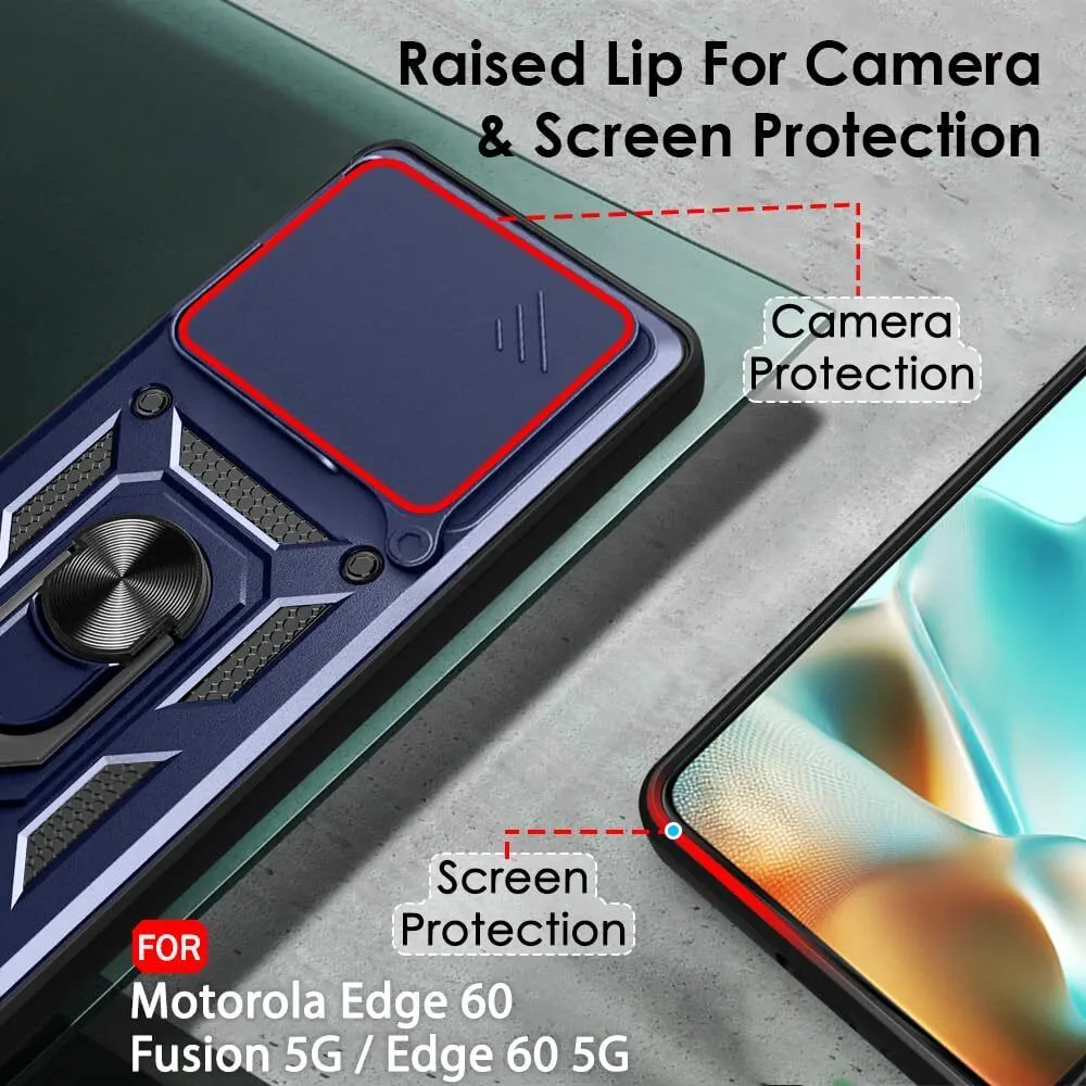 Micvir Back Cover for Motorola Edge 60 5G (Blue, Shock Proof, Polycarbonate, Silicon, Pack of: 1) — image 2 of 5