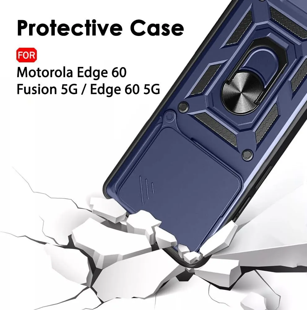 Micvir Back Cover for Motorola Edge 60 5G (Blue, Shock Proof, Polycarbonate, Silicon, Pack of: 1) — image 3 of 5