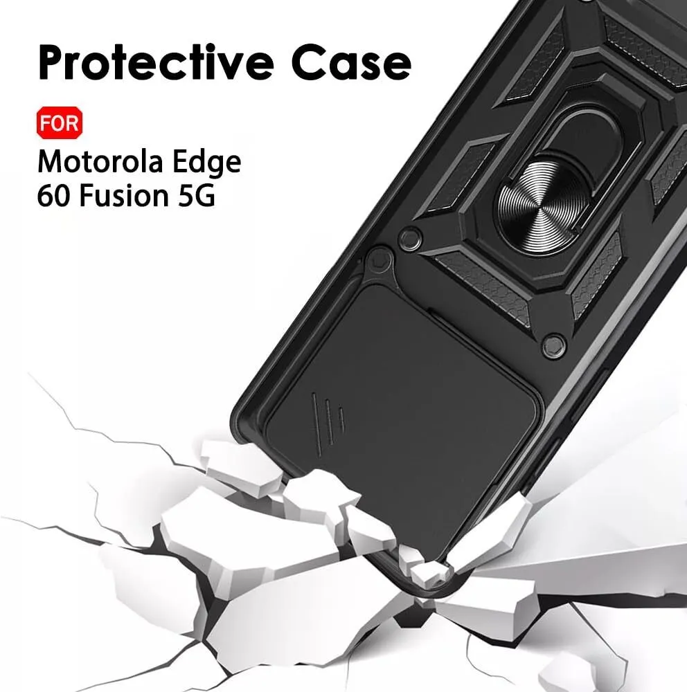 Micvir Back Cover for MOTOROLA Edge 60 Fusion 5G (Black, Shock Proof, Polycarbonate, Silicon, Pack of: 1) — image 3 of 4
