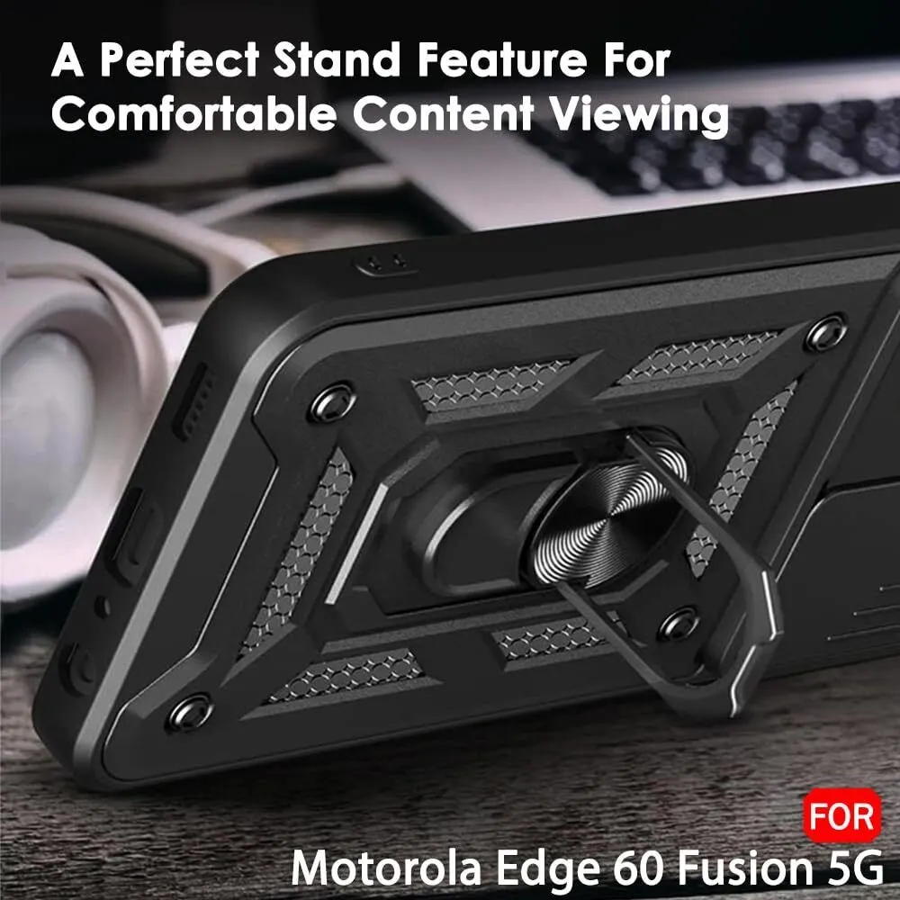Micvir Back Cover for MOTOROLA Edge 60 Fusion 5G (Black, Shock Proof, Polycarbonate, Silicon, Pack of: 1) — image 4 of 4