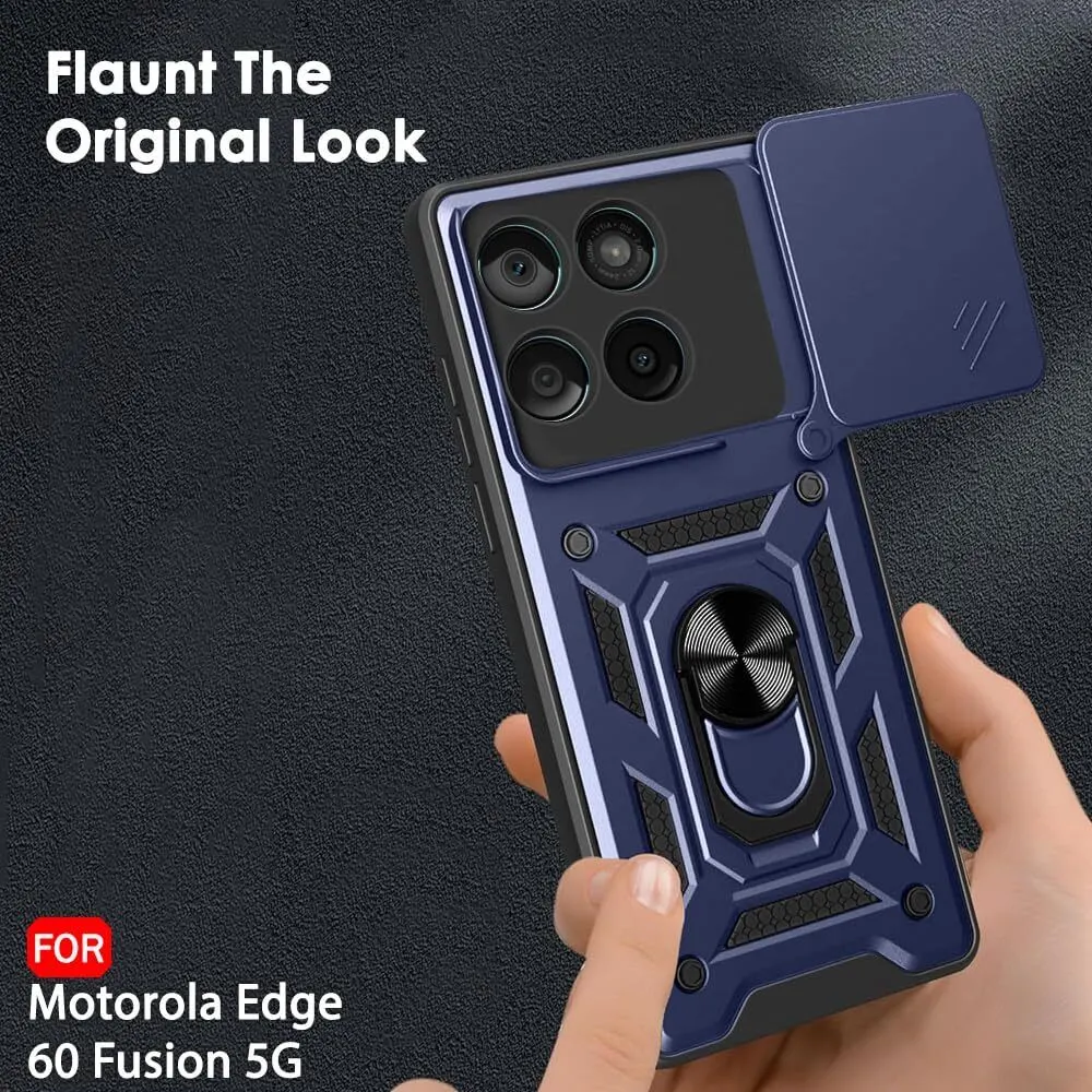 Micvir Back Cover for MOTOROLA Edge 60 Fusion 5G (Blue, Shock Proof, Polycarbonate, Silicon, Pack of: 1) — image 2 of 5