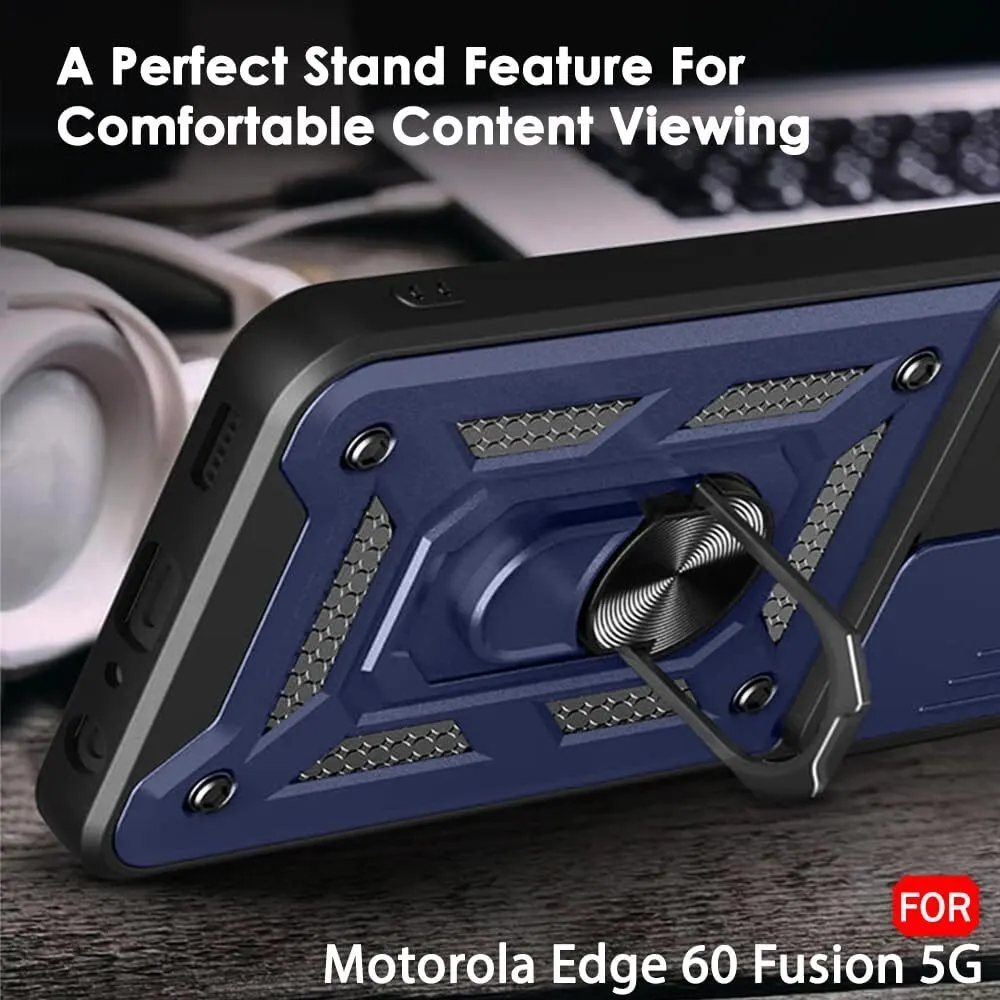 Micvir Back Cover for MOTOROLA Edge 60 Fusion 5G (Blue, Shock Proof, Polycarbonate, Silicon, Pack of: 1) — image 3 of 5