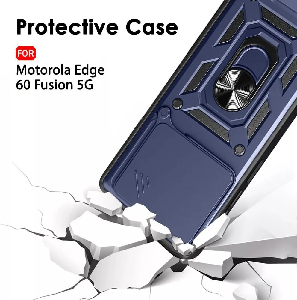 Micvir Back Cover for MOTOROLA Edge 60 Fusion 5G (Blue, Shock Proof, Polycarbonate, Silicon, Pack of: 1) — image 5 of 5
