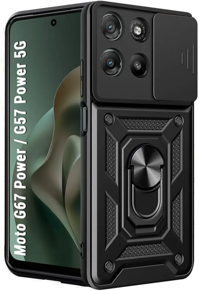 Xolia Back Cover for Motorola Moto G57 Power 5G (Black, Shock Proof, Pack of: 1)