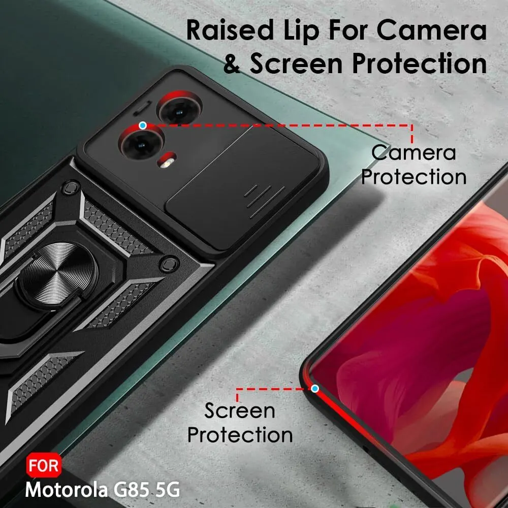 Micvir Back Cover for MOTOROLA G85 5G (Black, Shock Proof, Polycarbonate, Silicon, Pack of: 1) — image 2 of 5