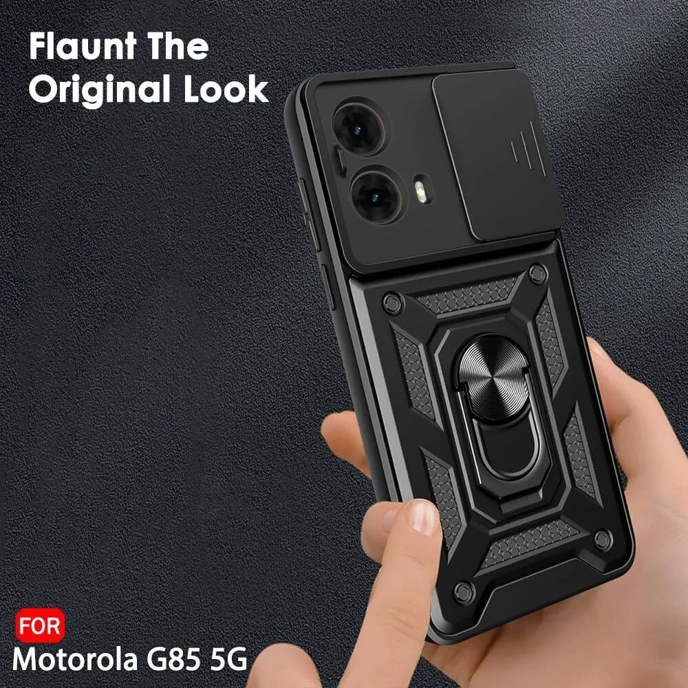 Micvir Back Cover for MOTOROLA G85 5G (Black, Shock Proof, Polycarbonate, Silicon, Pack of: 1) — image 3 of 5