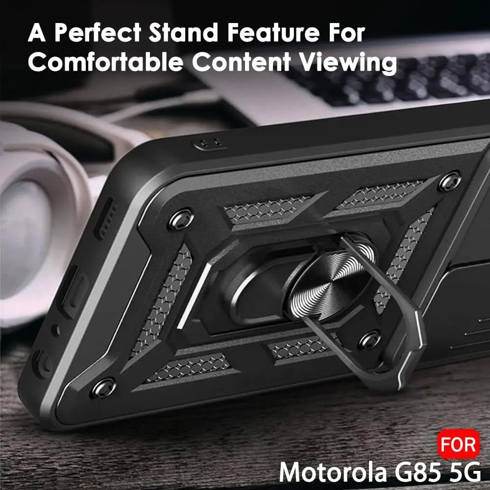 Micvir Back Cover for MOTOROLA G85 5G (Black, Shock Proof, Polycarbonate, Silicon, Pack of: 1) — image 5 of 5