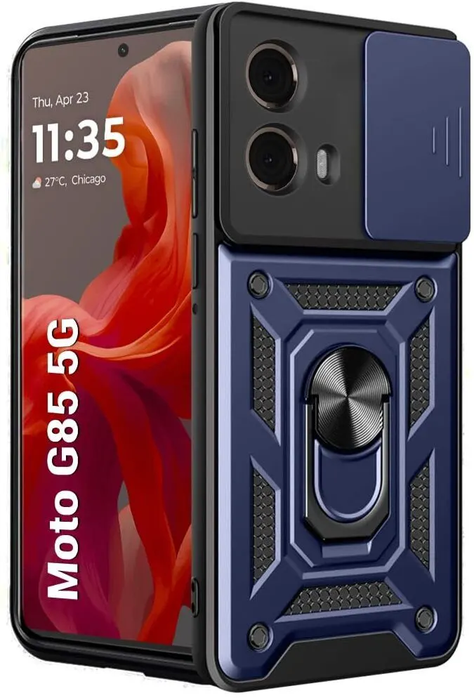 Micvir Back Cover for MOTOROLA G85 5G (Blue, Shock Proof, Pack of: 1)