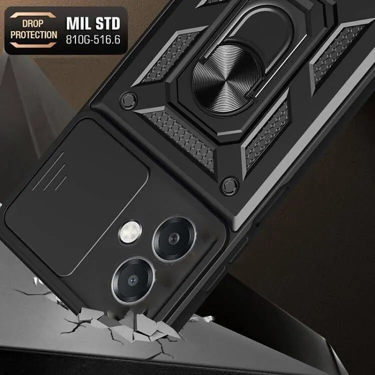 Micvir Back Cover for REDMI A3X (Black, Shock Proof, Polycarbonate, Silicon, Pack of: 1) — image 3 of 4