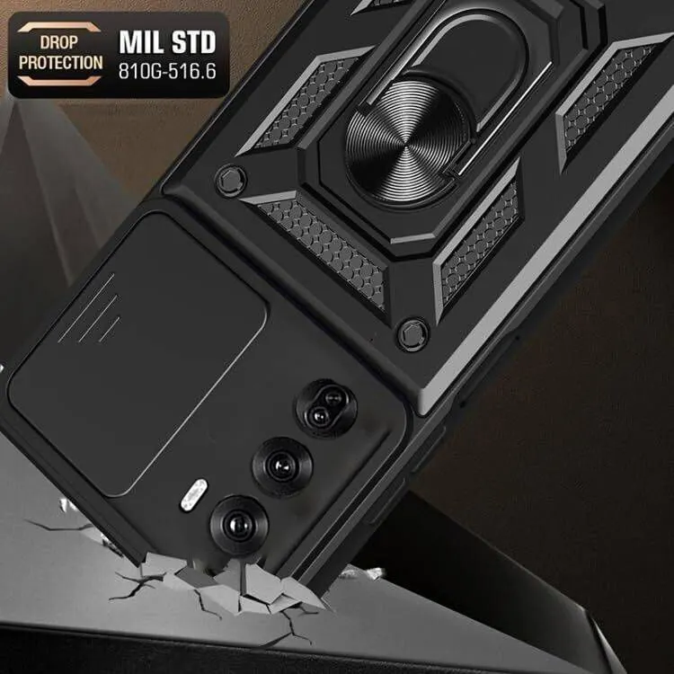 Micvir Back Cover for Oppo Reno 12 5G (Black, Shock Proof, Polycarbonate, Silicon, Pack of: 1) — image 3 of 5