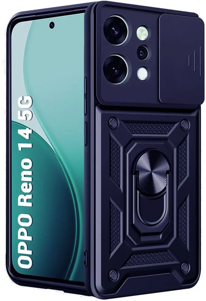 Micvir Back Cover for Oppo Reno 14 5G (Blue, Shock Proof, Pack of: 1)