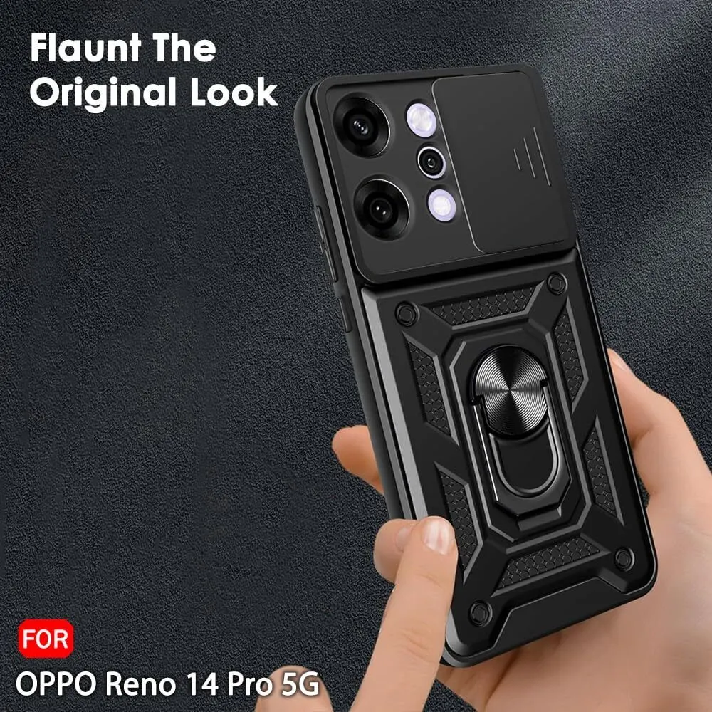 Micvir Back Cover for Oppo Reno 14 Pro 5G (Black, Shock Proof, Polycarbonate, Silicon, Pack of: 1) — image 3 of 5