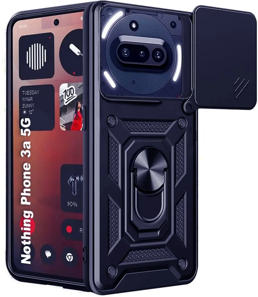 Micvir Back Cover for Nothing Phone (3a) (Blue, Shock Proof, Pack of: 1)