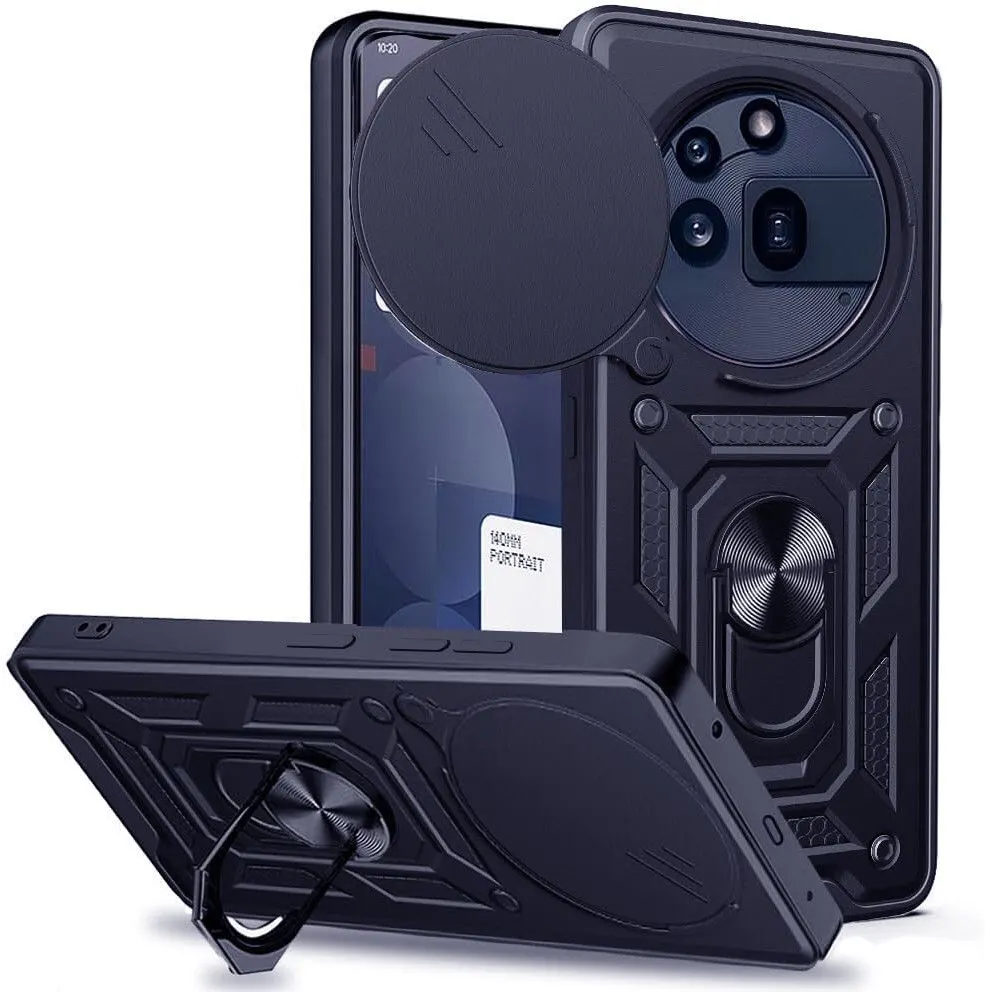 Micvir Back Cover for Nothing Phone (3a) Pro 5G (Blue, Shock Proof, Polycarbonate, Silicon, Pack of: 1)
