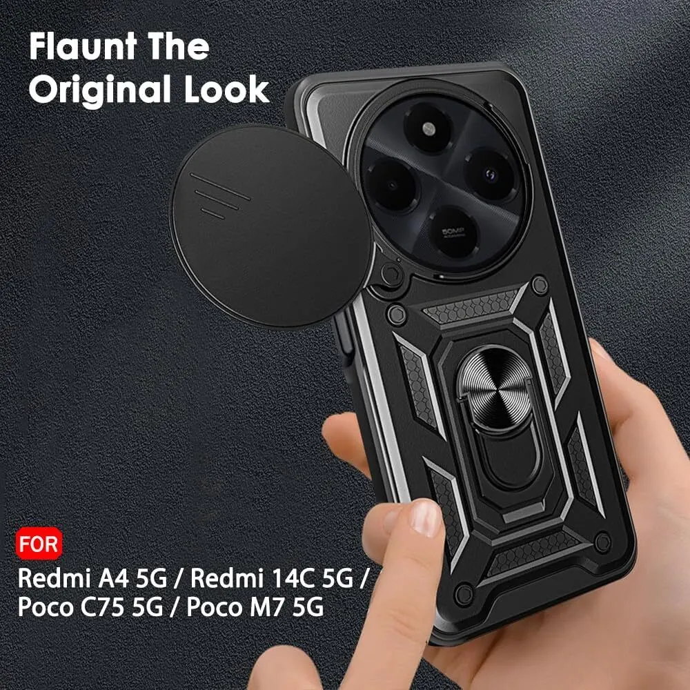 Micvir Back Cover for realme C75 5G (Black, Shock Proof, Polycarbonate, Silicon, Pack of: 1) — image 4 of 5