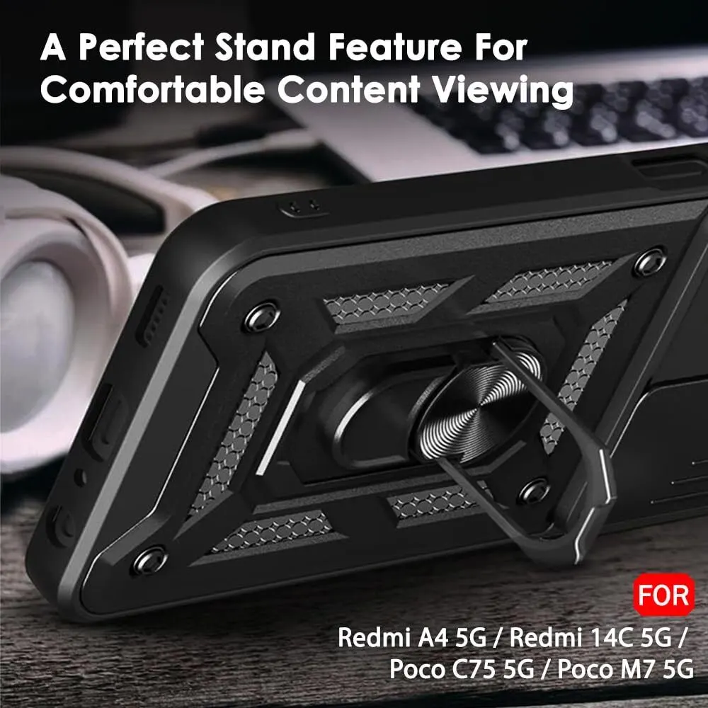 Micvir Back Cover for realme C75 5G (Black, Shock Proof, Polycarbonate, Silicon, Pack of: 1) — image 5 of 5