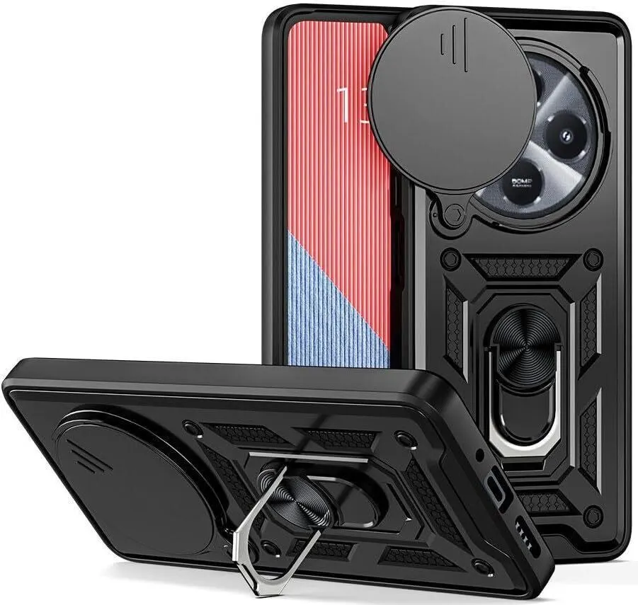 Micvir Back Cover for POCO M7 5G (Black, Shock Proof, Pack of: 1)