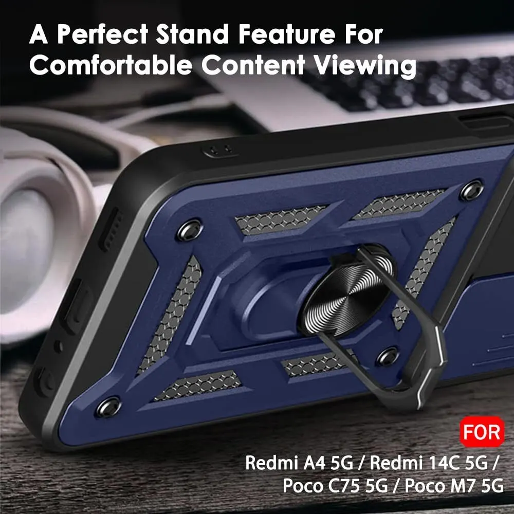 Micvir Back Cover for POCO M7 5G (Blue, Shock Proof, Pack of: 1) — image 5 of 5