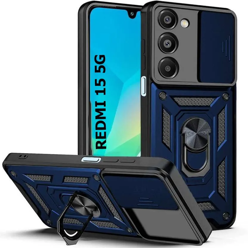 Micvir Back Cover for Redmi 15 5G (Blue, Shock Proof, Pack of: 1)
