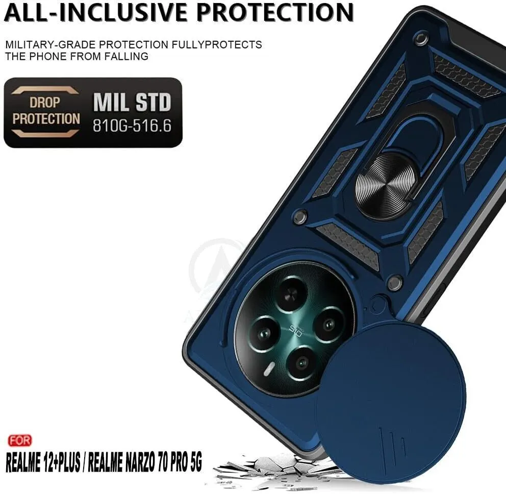 Micvir Back Cover for Realme 12 Plus 5G (Blue, Shock Proof, Pack of: 1) — image 3 of 5