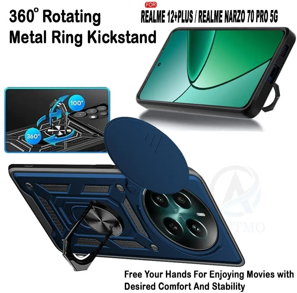 Micvir Back Cover for Realme 12 Plus 5G (Blue, Shock Proof, Pack of: 1) — image 5 of 5