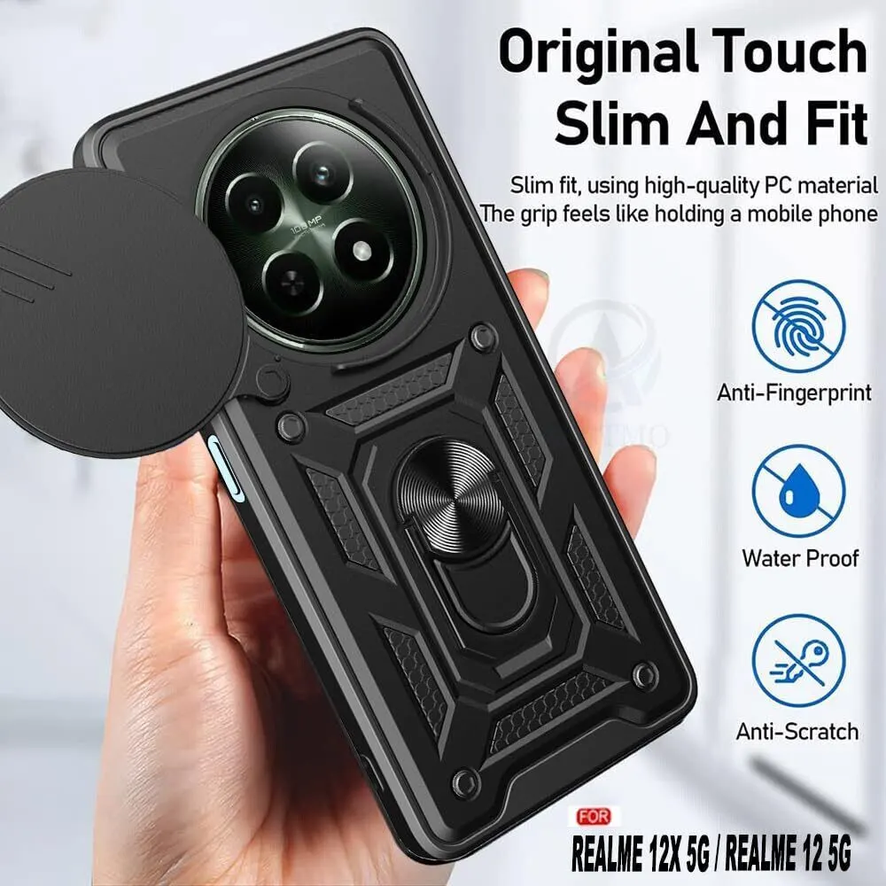Micvir Back Cover for Realme 12x 5G (Black, Shock Proof, Pack of: 1) — image 3 of 5