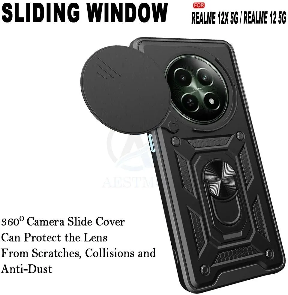 Micvir Back Cover for Realme 12x 5G (Black, Shock Proof, Pack of: 1) — image 4 of 5
