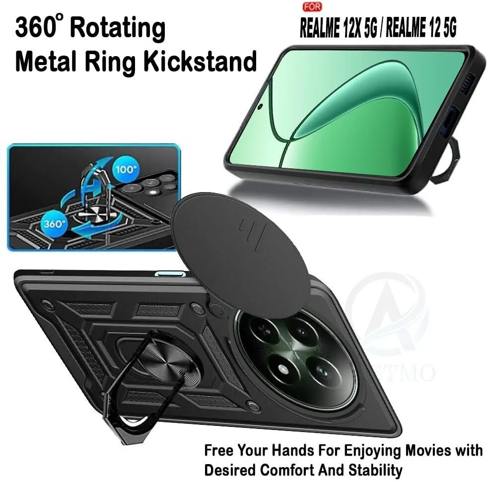 Micvir Back Cover for Realme 12x 5G (Black, Shock Proof, Pack of: 1) — image 5 of 5