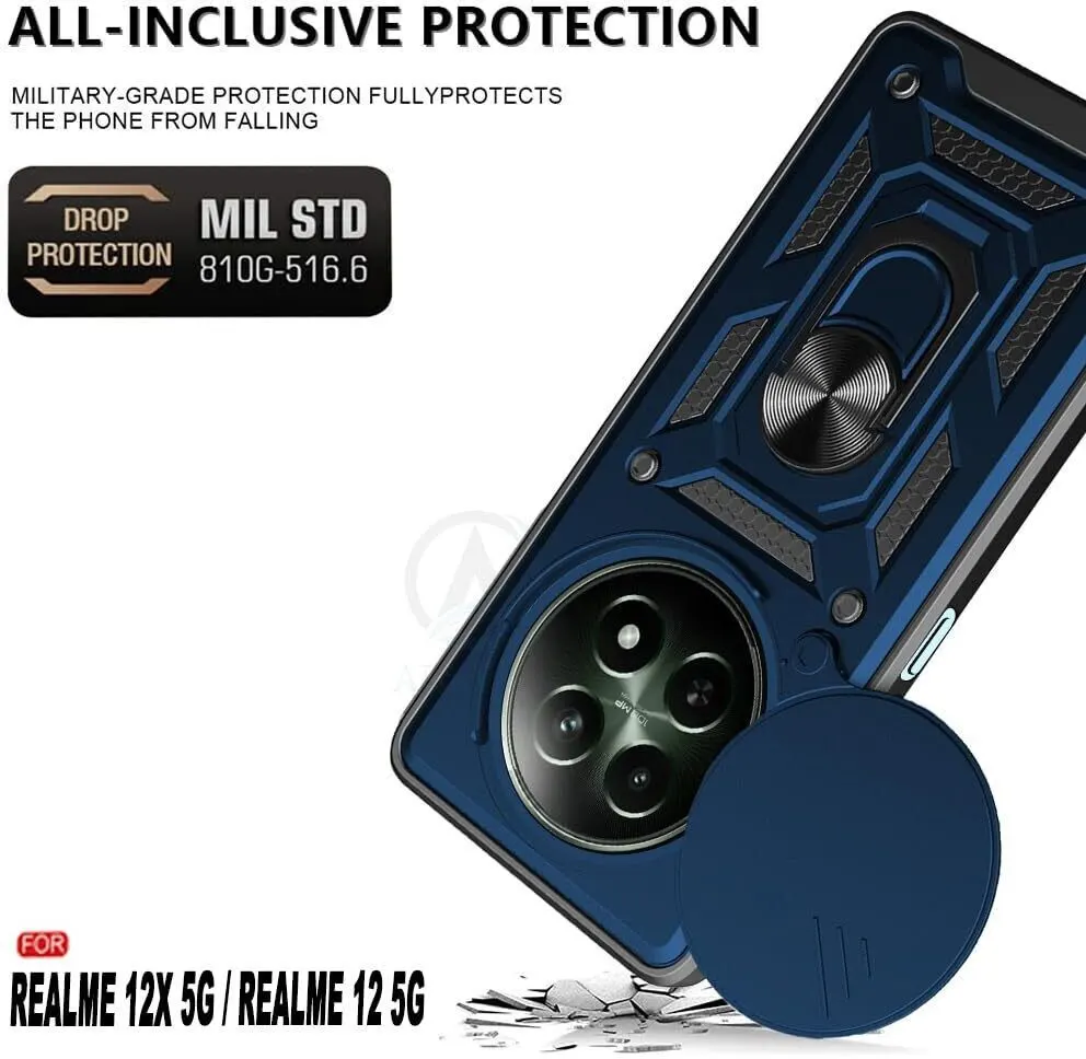 Micvir Back Cover for Realme 12x 5G (Blue, Shock Proof, Pack of: 1) — image 2 of 5