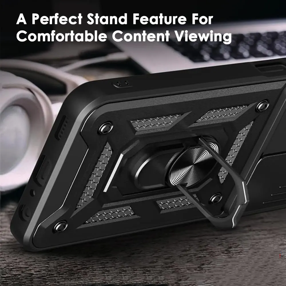 Micvir Back Cover for realme 14 Pro 5G (Black, Shock Proof, Polycarbonate, Silicon, Pack of: 1) — image 2 of 3