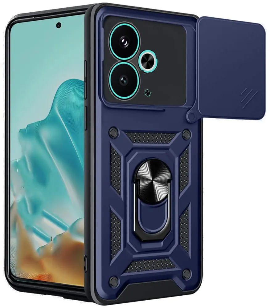 Micvir Back Cover for Realme 14T 5G (Blue, Shock Proof, Pack of: 1)