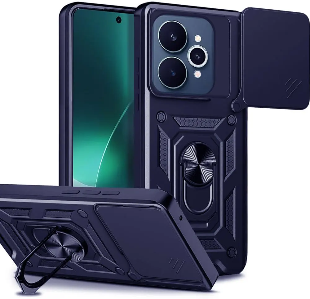 Micvir Back Cover for Realme 15 Pro 5G (Blue, Shock Proof, Polycarbonate, Silicon, Pack of: 1)