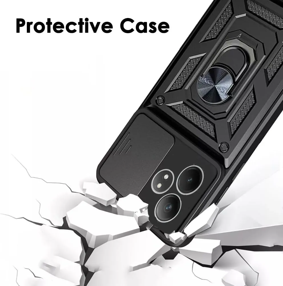 Micvir Back Cover for Realme GT 6T 5G (Black, Shock Proof, Polycarbonate, Silicon, Pack of: 1) — image 2 of 5